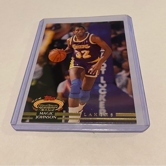 Magic Johnson 1992 Topps Stadium Club Basketball Card Vintage - Picture 1 of 3